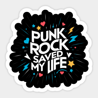 Punk Rock Saved My Life Sticker